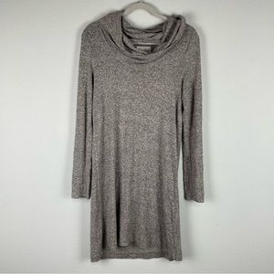 ANTHROPOLOGIE Gray Cowl Neck Sweater Dress